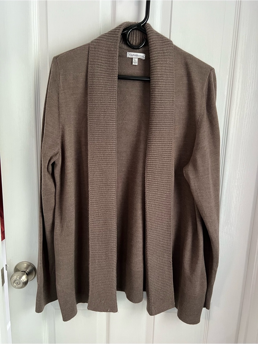 Croft & Barrow Brown Shawl-Collar Cardigan